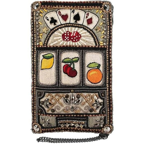 Beaded Crossbody Cell Phone Bag Evening Clutch Purse Adjustable Strap Party - Picture 1 of 7